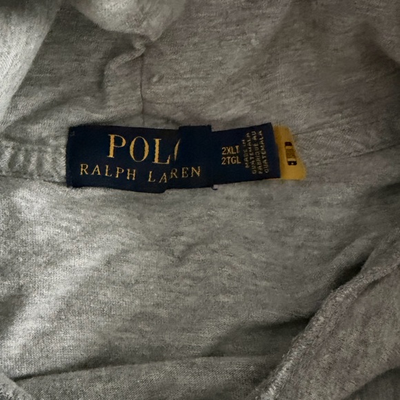 Ralph Lauren Polo Bear Big and Tall Heather  Gray Hoodie 2XLT - Picture 4 of 7